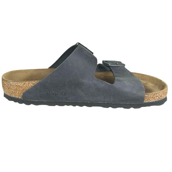 Birkenstock Unisex Arizona Grey Leather Sandals Size 39 M 6 W 8 - Picture 4 of 10
